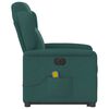vidaXL Fauteuil inclinable de massage électrique Vert foncé Tissu