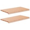 vidaXL Appuis de fen&ecirc;tre 2 pc Naturel 70 x 40 x 2 cm