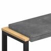 vidaXL Coussin de banc Velours c&ocirc;tel&eacute; en peluche Gris clair