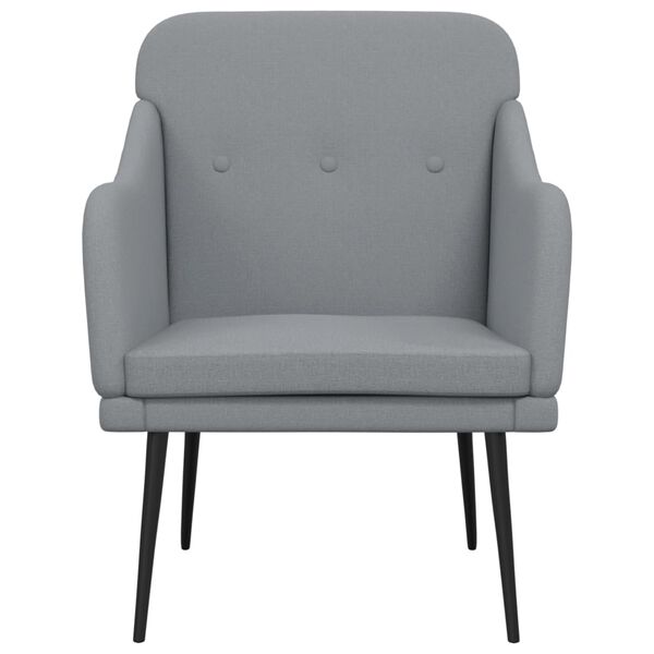 vidaXL Fauteuil Gris clair 63x76x80 cm Tissu