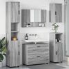 vidaXL Ensemble de mobilier de salle de bain 5 pcs Sonoma gris