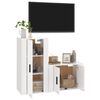 vidaXL Ensemble de meubles TV 2 pcs blanc brillant bois d'ing&eacute;nierie