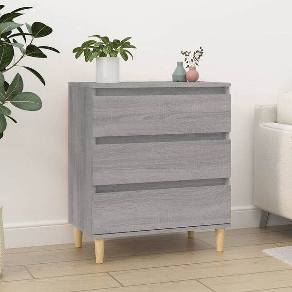 vidaXL Buffet Sonoma gris 60x35x70 cm Bois d'ingénierie