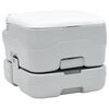 vidaXL Toilette de Camping Gris et blanc 41,5 x 36,5 x 30 cm