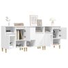 vidaXL Buffets 3 pcs blanc 60x35x70 cm bois d'ing&eacute;nierie