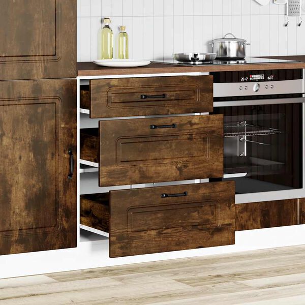 vidaXL Armoire de cuisine Kalmar ch&ecirc;ne fum&eacute; bois d'ing&eacute;nierie