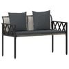 vidaXL Bancs d'ext&eacute;rieur 2 -Seater 116 x 56 x 75 cm polyrotin