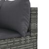 vidaXL Salon de jardin 6 pcs avec coussins Gris Résine tressée