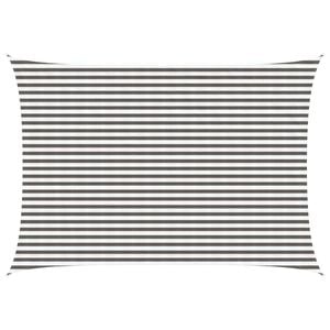 vidaXL Voile d'ombre Gris clair et blanc 3,5 x 5 m HDPE