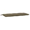 vidaXL Coussins de banc de jardin lot de 2 taupe m&eacute;lang&eacute; tissu