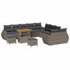 vidaXL Ensemble de canap&eacute; de jardin 13 pc 12-Nombre de places Gris