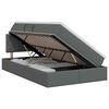 vidaXL Lit avec rangement et matelas Gris fonc&eacute; 120 x 190 cm Velours