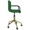 vidaXL Chaises pivotantes &agrave; manger lot de 2 vert fonc&eacute; velours
