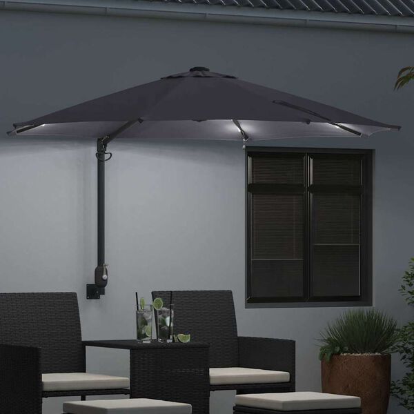 vidaXL Parasol de jardin Anthracite 248 x 248 x 148 cm