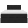 vidaXL Lit de Rangement avec matelas Noir 120 x 190 cm Velours