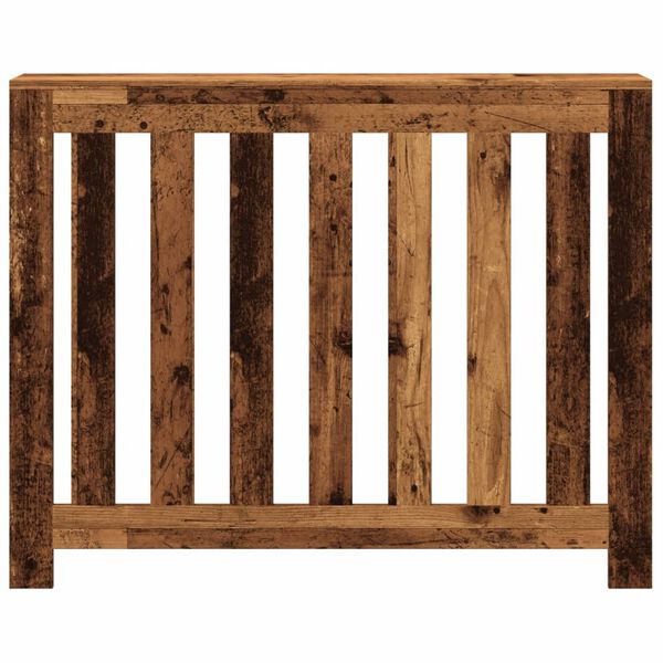 vidaXL Cache-radiateur vieux bois 104x20x82 cm bois d'ing&eacute;nierie