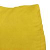 vidaXL Coussin de Dos Jaune 45 x 20 x 35 cm Tissu en velours c&ocirc;tel&eacute;
