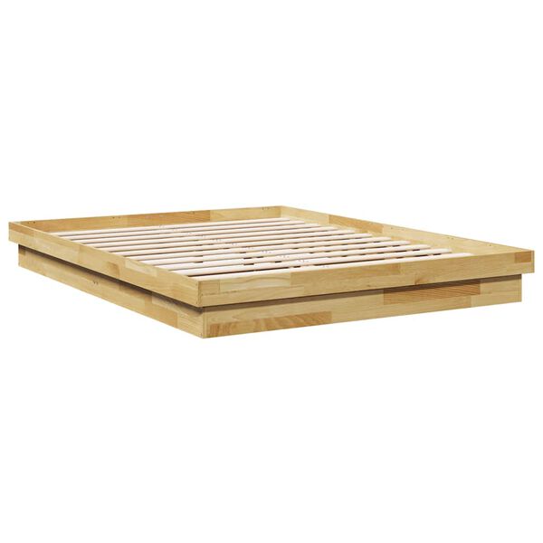 vidaXL Cadre de lit sans matelas 150x200 cm bois massif de ch&ecirc;ne