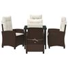vidaXL Ensemble de salle &agrave; manger pour jardin 5 pcs Marron polyrotin