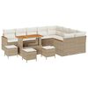 vidaXL Ensemble de canap&eacute; de jardin 13 pc 9-Nombre de places Beige