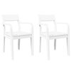 vidaXL Chaises &agrave; manger 2 pcs blanc bois massif caoutchouc