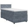 vidaXL Lit boxspring avec matelas Gris fonc&eacute; 90 x 200 cm Velours