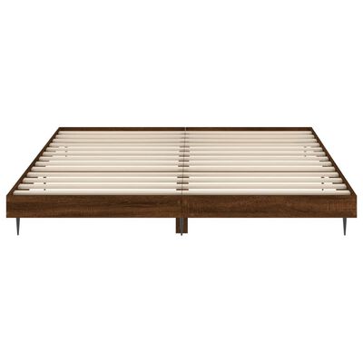 vidaXL Cadre de lit sans matelas chêne marron 160x200 cm