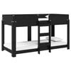 vidaXL Lit Superpos&eacute; pour Enfants Ch&ecirc;ne noir 90 x 190 cm