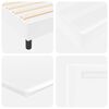 vidaXL Lit &agrave; ressorts avec matelas Blanc 160 x 200 cm Simili cuir