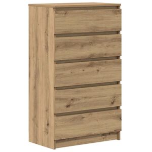 vidaXL Commode ch&ecirc;ne artisanal 60x36x103 cm bois d'ing&eacute;nierie