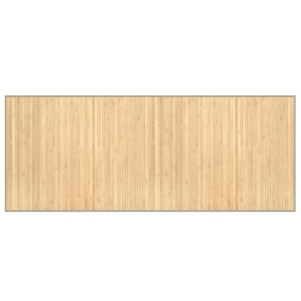 vidaXL Tapis rectangulaire naturel clair 80x200 cm bambou