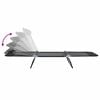 vidaXL Chaise longue pliante Noir 182 x 55 x 85,5 cm Textil&egrave;ne