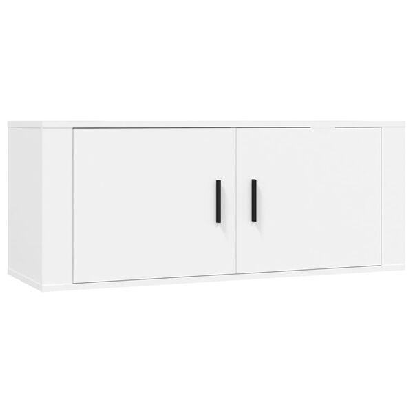 vidaXL Ensemble de meubles TV 3 pcs Blanc Bois d'ingénierie