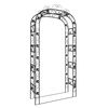 vidaXL Arche de jardin Noir 116x45x240 cm Acier