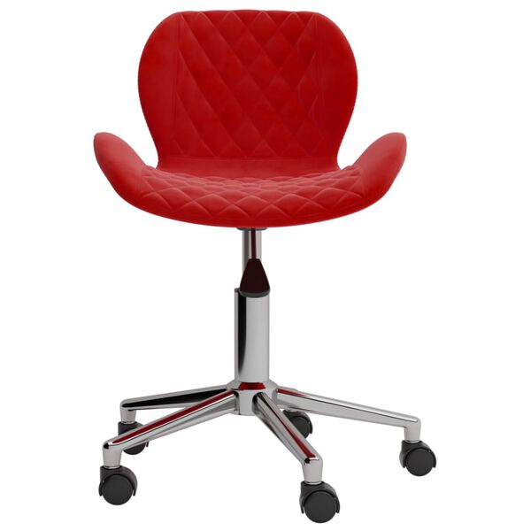 vidaXL Chaises &agrave; manger pivotantes lot de 4 Rouge bordeaux Velours