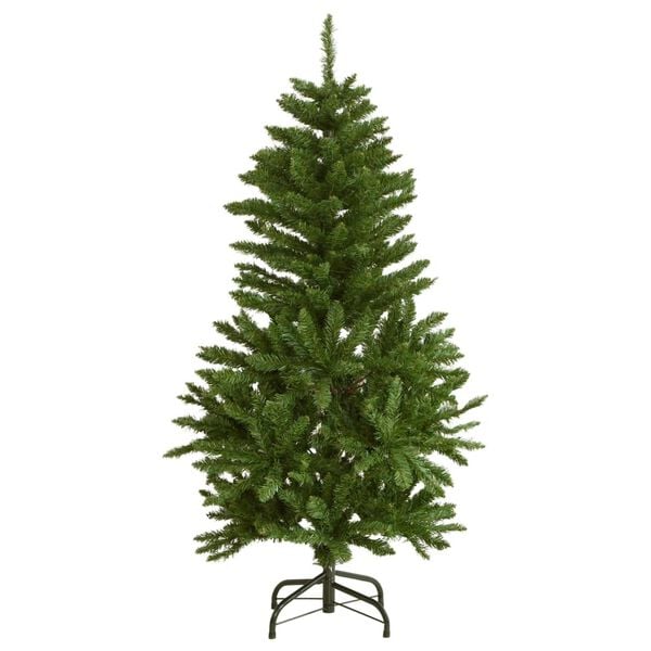 vidaXL Sapin de Noël artificiel à charnières avec support vert 120 cm