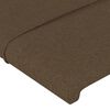 vidaXL Tête de lit avec oreilles Marron foncé 103x23x78/88 cm Tissu