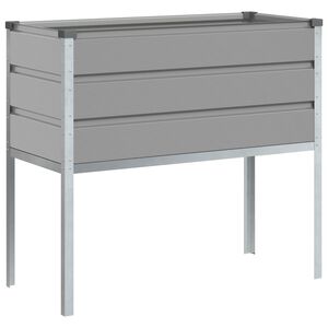 vidaXL Jardini&egrave;re Gris clair 100 x 45 x 90 cm Acier galvanis&eacute;