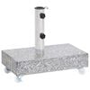 vidaXL Socle de parasol Gris clair 45x25x8,3 cm Granite