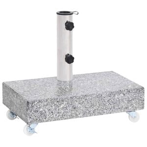 vidaXL Socle de parasol Gris clair 45x25x8,3 cm Granite