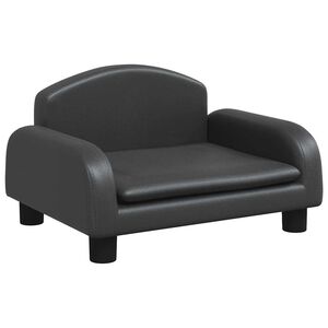 vidaXL Lit pour chien noir 50x40x30 cm similicuir
