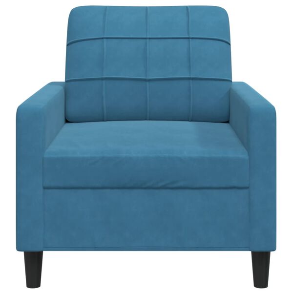 vidaXL Fauteuil Bleu 60 cm Velours