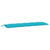 vidaXL Coussins de banc de jardin lot de 2 turquoise tissu Oxford