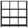 vidaXL Étagère d'affichage 9 cubes Noir 103x30x107,5 cm Tissu