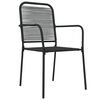 vidaXL Ensemble &agrave; manger de jardin 5 pcs Noir Corde de coton et acier