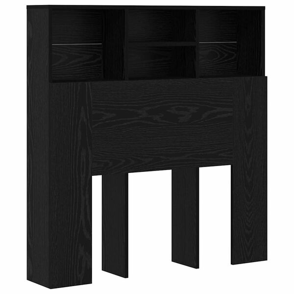 vidaXL Cabinet de Tête de Lit Chêne noir 100 x 19 x 103,5 cm