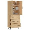vidaXL Buffet haut Chêne sonoma 69,5x34x180 cm Bois d'ingénierie