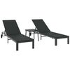 vidaXL Transat 3 pc polyrotin Noir