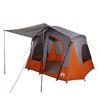 vidaXL Tente de camping de cabine 5 personnes gris orange imperm&eacute;able