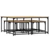 vidaXL Tables basses gigognes 5 pcs ch&ecirc;ne sonoma bois d'ing&eacute;nierie